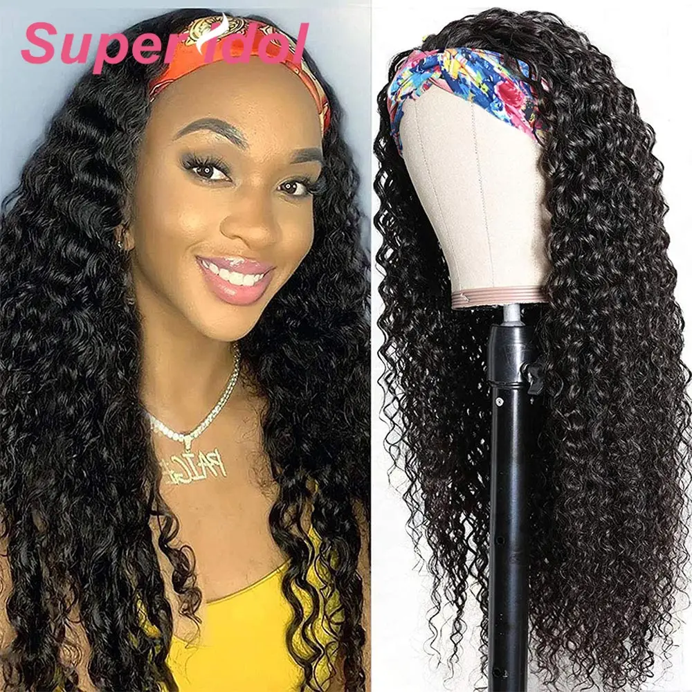 Kinky Curly Headband Wig Human Hair Afro Kinky Curly Glueless Brazilian Remy Hair Water Wave Headband Wigs For Black Women 180%
Kinky Curly Headband Wig Human Hair Afro Kinky Curly Glueless Brazilian Remy Hair Water Wave Headband Wigs For Black Women 180%