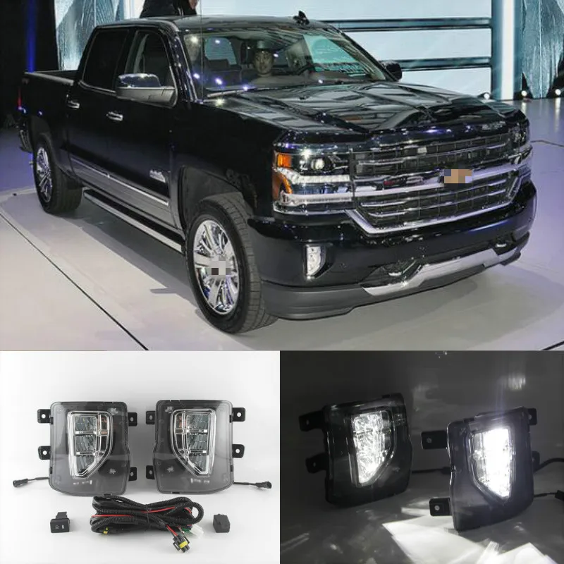 2Pcs Car Front Fog Lights Bumper Daytime Running Driving Lamps for chevrolet Silverado 1500 2016 2017 2018
2Pcs Car Front Fog Lights Bumper Daytime Running Driving Lamps for chevrolet Silverado 1500 2016 2017 2018