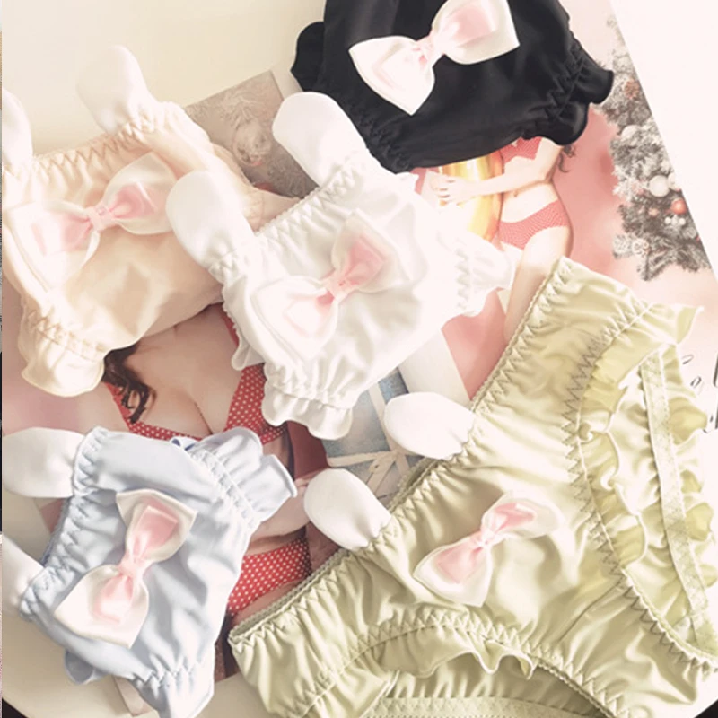 Female Underwear New Fashion Lace Panties Rabbit Ear Briefs Low Waist Sexy Lingerie Seamless Women's Underpants Girls Briefs
Female Underwear New Fashion Lace Panties Rabbit Ear Briefs Low Waist Sexy Lingerie Seamless Women's Underpants Girls Briefs