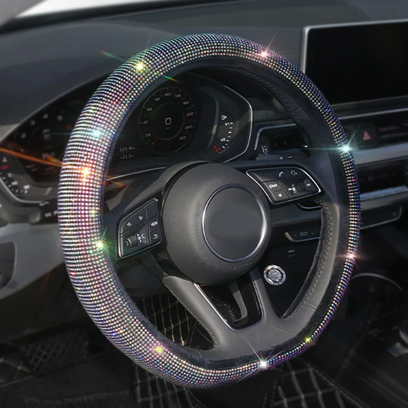 Universal D-type Rhinestones Auto Steering Wheel Cover Diamond Car Bling Accessories Interior for Women Girls Car Decoration
Universal D-type Rhinestones Auto Steering Wheel Cover Diamond Car Bling Accessories Interior for Women Girls Car Decoration