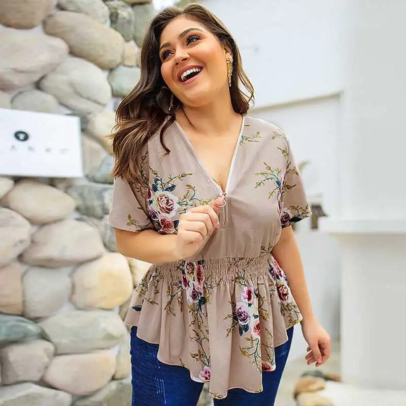 2020 Women's Printed Chiffon T-Shirts Summer Big Size Floral T-Shirt Ladies Oversize V-Neck Short Sleeves for Women 3XL 4XL
2020 Women's Printed Chiffon T-Shirts Summer Big Size Floral T-Shirt Ladies Oversize V-Neck Short Sleeves for Women 3XL 4XL
