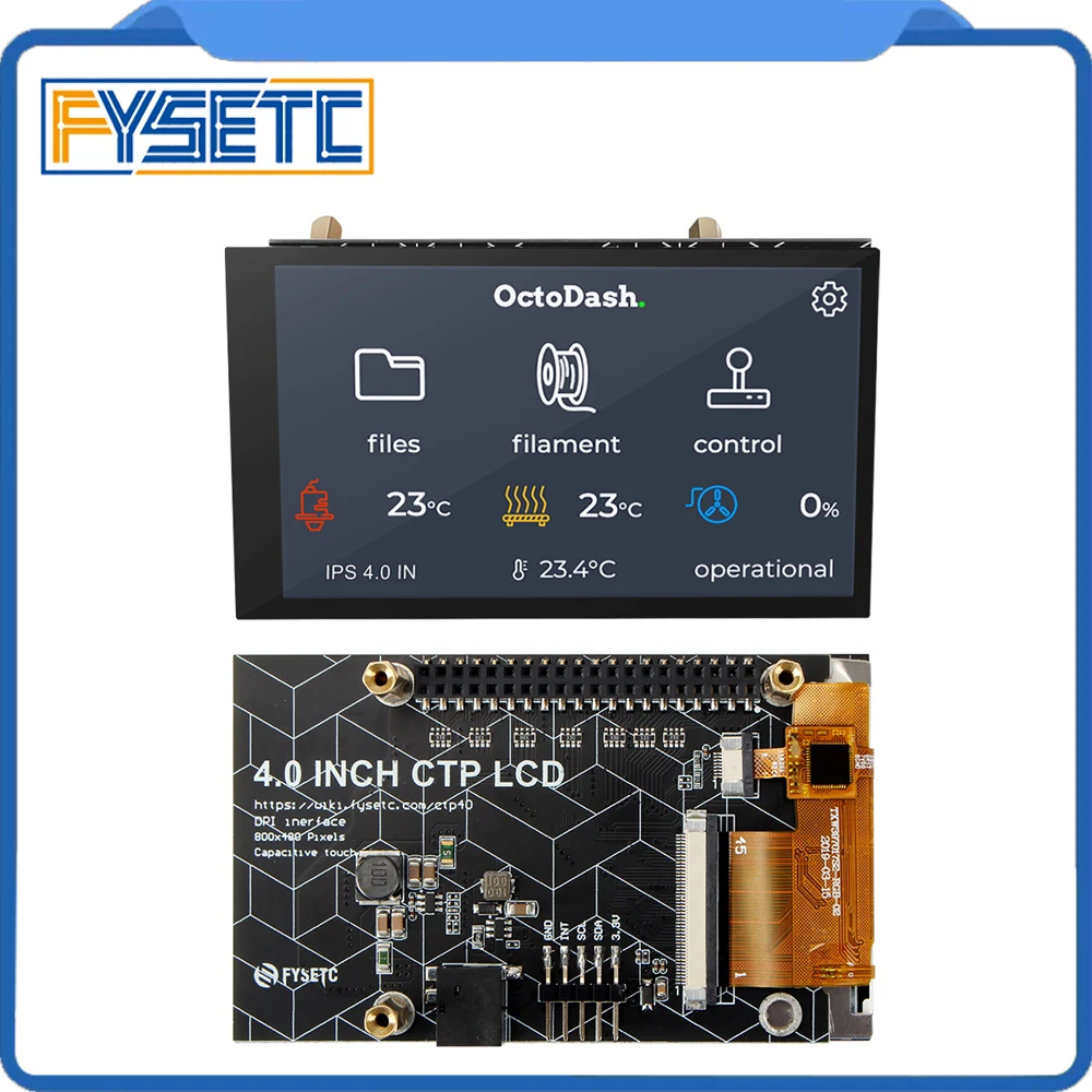 FYSETC 4INCH CTP LCD Screen 800x480 Pixels Capacitive Touch Screen For 3D printer Octoprint UI
FYSETC 4INCH CTP LCD Screen 800x480 Pixels Capacitive Touch Screen For 3D printer Octoprint UI