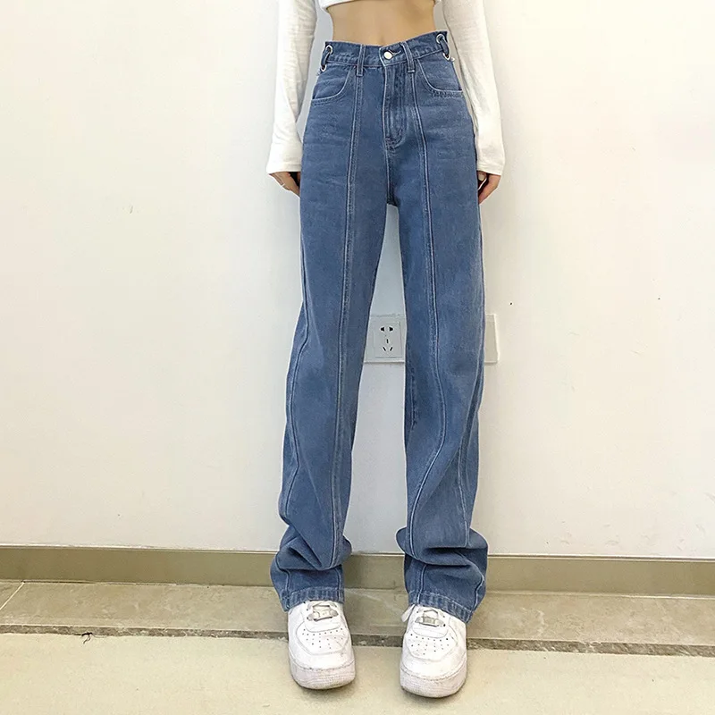 Women's Denim Straight Pants Spring Autumn New Fashion Solid Color High Waist Loose Jeans Korean Vintage Chic Female Trousers
Women's Denim Straight Pants Spring Autumn New Fashion Solid Color High Waist Loose Jeans Korean Vintage Chic Female Trousers