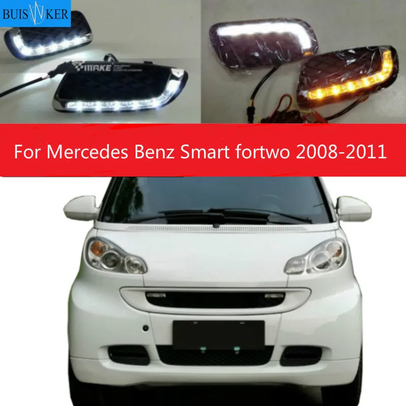 Car 2Pcs DRL Daytime Running Lights Fog head Lamp cover car styling For Mercedes Benz Smart fortwo 2008 2009 2010 2011
Car 2Pcs DRL Daytime Running Lights Fog head Lamp cover car styling For Mercedes Benz Smart fortwo 2008 2009 2010 2011
