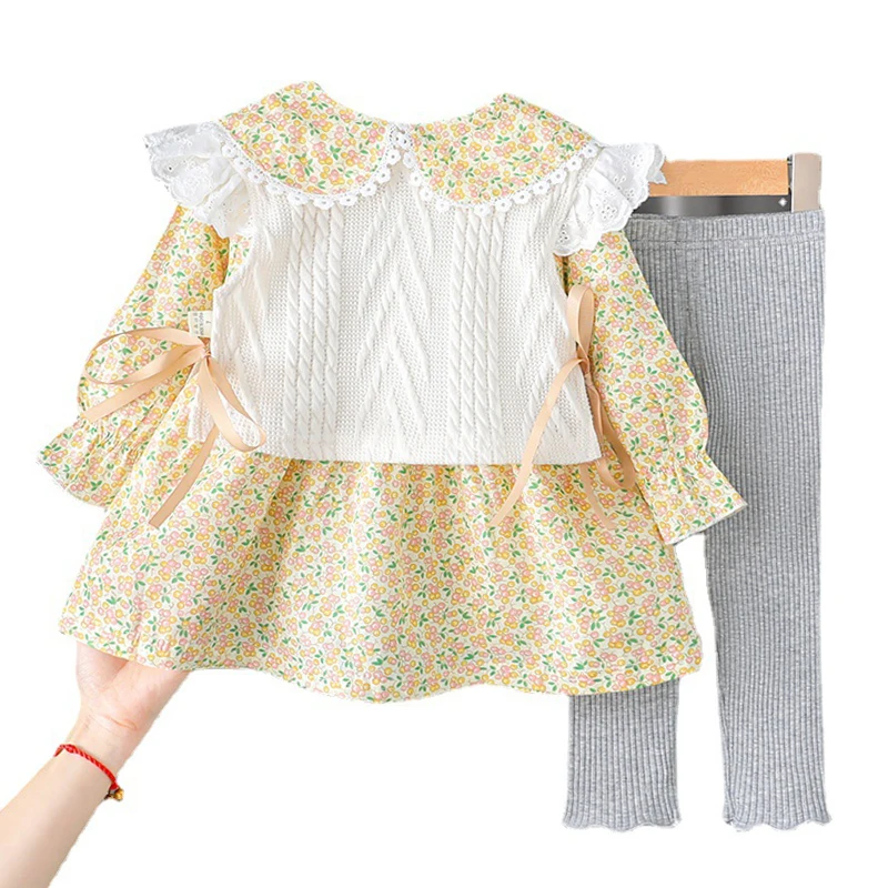 Children Set Kids Clothes Spring Autumn 2021 New Sweet Floral Knitted Vest Shirt+Pant 2pcs Girls Suits for Baby Clothing Set
Children Set Kids Clothes Spring Autumn 2021 New Sweet Floral Knitted Vest Shirt+Pant 2pcs Girls Suits for Baby Clothing Set