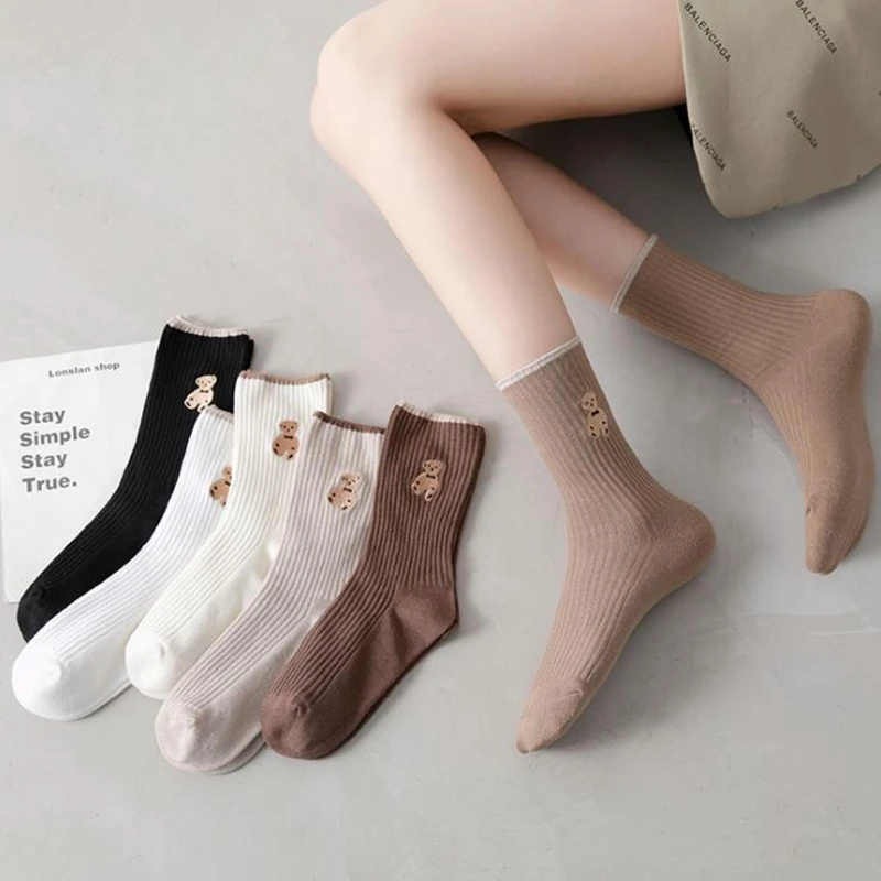 Женские рождественские подарки, хлопковые носки, модные носки с медведем, кавайные милые женские носки с героями мультфильмов, корейский стиль Харадзюку, Лидер продаж 
Женские рождественские подарки, хлопковые носки, модные носки с медведем, кавайные милые женские носки с героями мультфильмов, корейский стиль Харадзюку, Лидер продаж