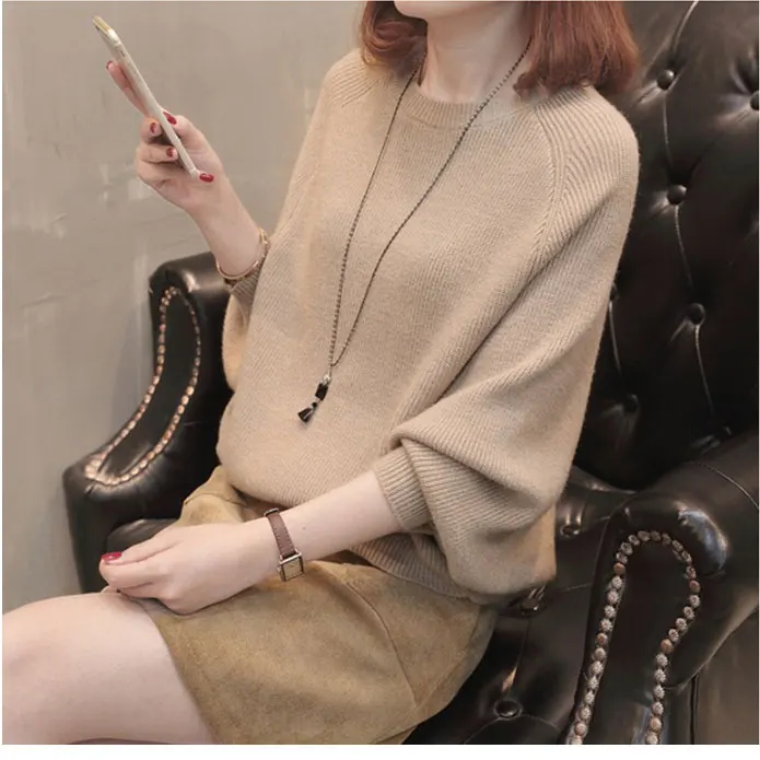 2021 Spring Autumn New Women Slash Neck Knitted Sweaters Bat Shirt Fashion Long Sleeves Loose Sweaters Pullover Casual Tops
2021 Spring Autumn New Women Slash Neck Knitted Sweaters Bat Shirt Fashion Long Sleeves Loose Sweaters Pullover Casual Tops