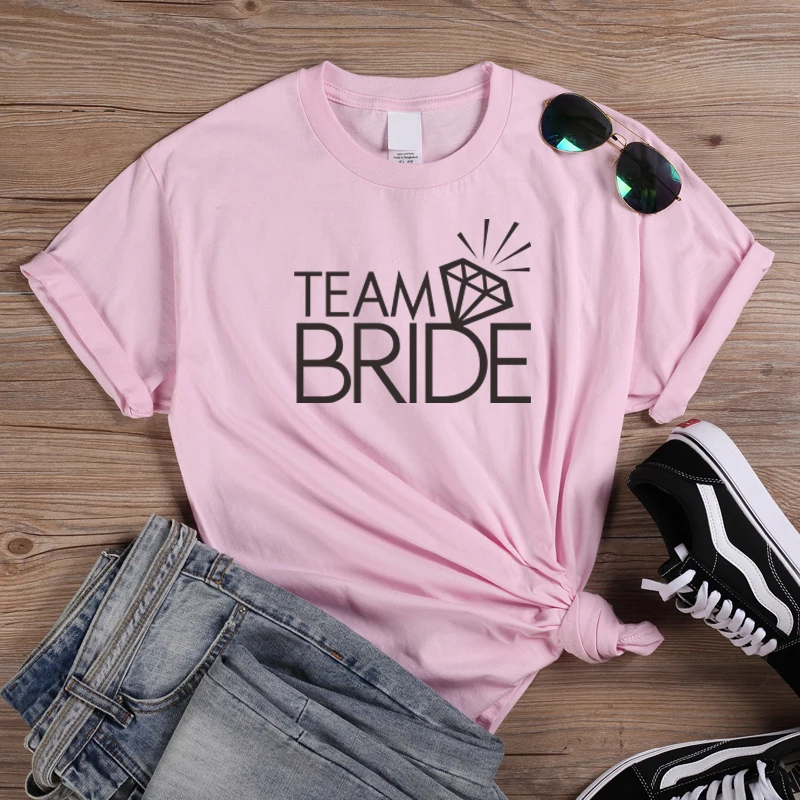 team bride squad Bachelorette party T shirts Women Cotton Casual Funny fashion kawaii graphic cute top tees for women Ladies
team bride squad Bachelorette party T shirts Women Cotton Casual Funny fashion kawaii graphic cute top tees for women Ladies