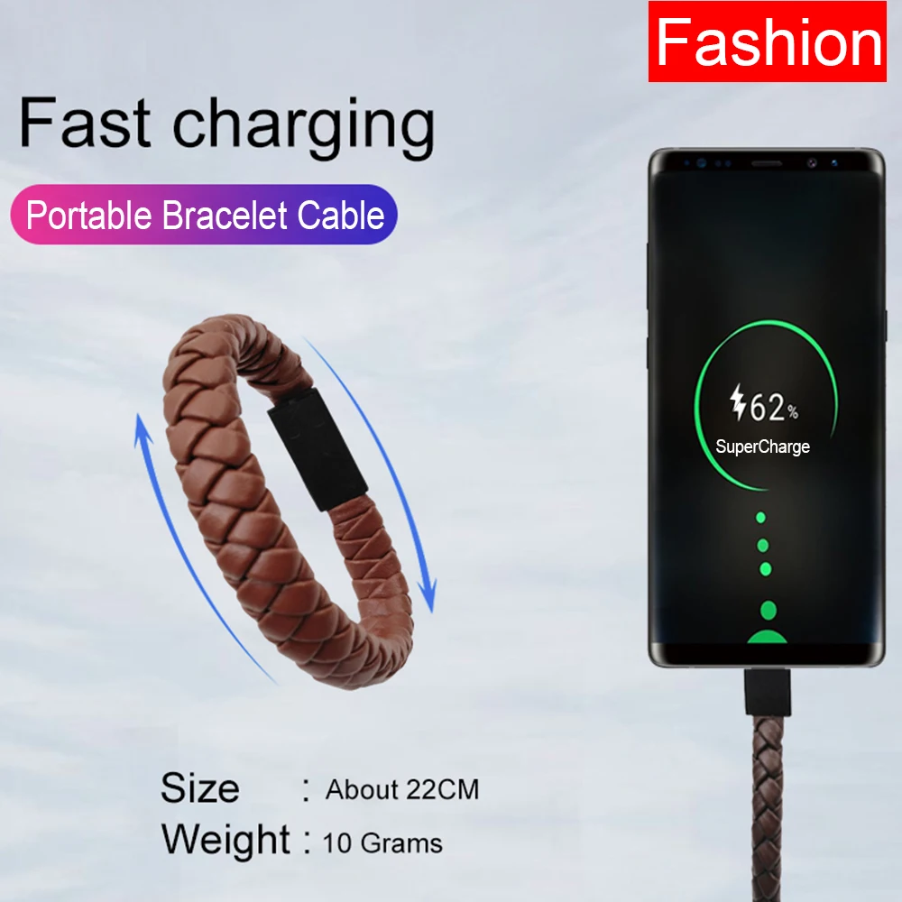 Модный браслет, USB-кабель, Micro USB, кабель Type-C, SuperCharge, телефонные кабели, кожаный, портативный кабель для передачи данных для Samsung
Модный браслет, USB-кабель, Micro USB, кабель Type-C, SuperCharge, телефонные кабели, кожаный, портативный кабель для передачи данных для Samsung