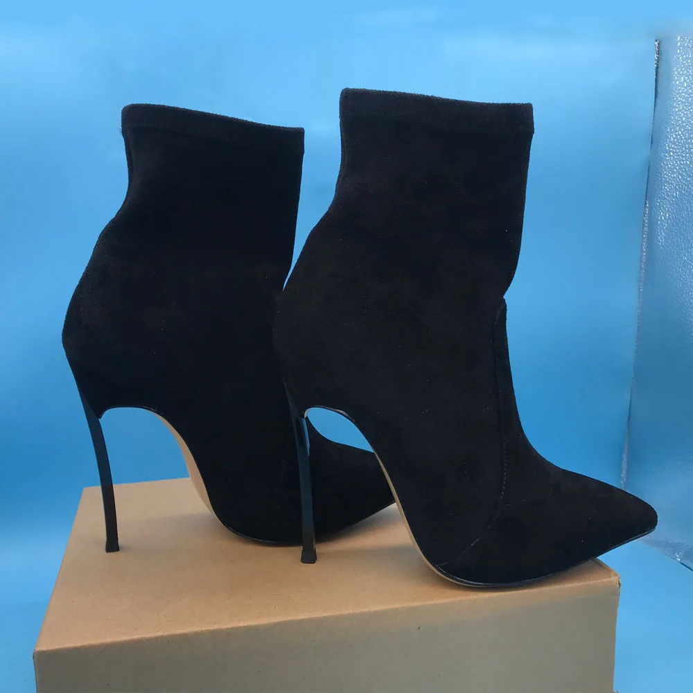 Женские замшевые ботильоны Bota Feminina из коровьей кожи, черные женские ботинки на тонком высоком каблуке, дамские ботинки-носки с острым носком из натуральной кожи, женская обувь
Женские замшевые ботильоны Bota Feminina из коровьей кожи, черные женские ботинки на тонком высоком каблуке, дамские ботинки-носки с острым носком из натуральной кожи, женская обувь