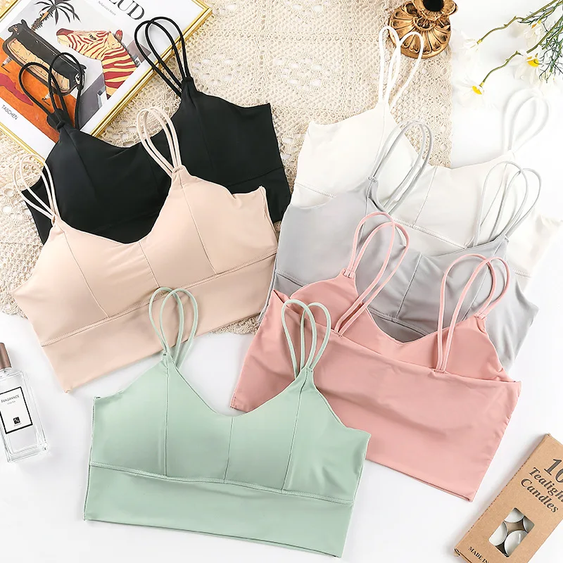 Women Cotton Underwear Tube Tops New Ice Silk Bra Fashion Sports Comfort Tank Up Sexy Solid Color Top Female Sling Bra Lingerie
Women Cotton Underwear Tube Tops New Ice Silk Bra Fashion Sports Comfort Tank Up Sexy Solid Color Top Female Sling Bra Lingerie