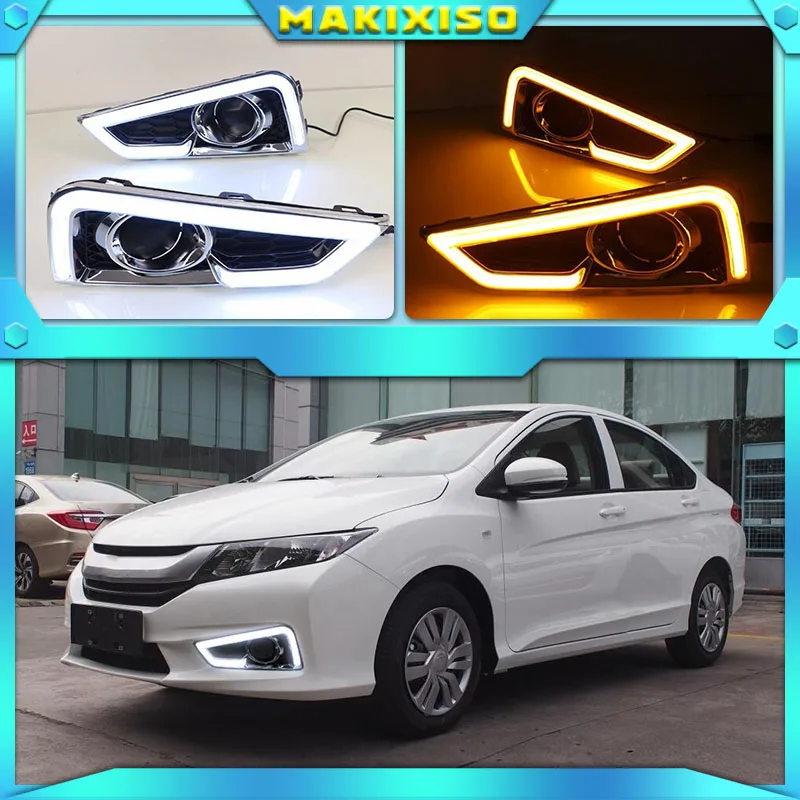 1 set for Honda City Grace 2015 2016 LED DRL with turn signal relay 12V Car daytime running lights Fog lamp Accessories
1 set for Honda City Grace 2015 2016 LED DRL with turn signal relay 12V Car daytime running lights Fog lamp Accessories