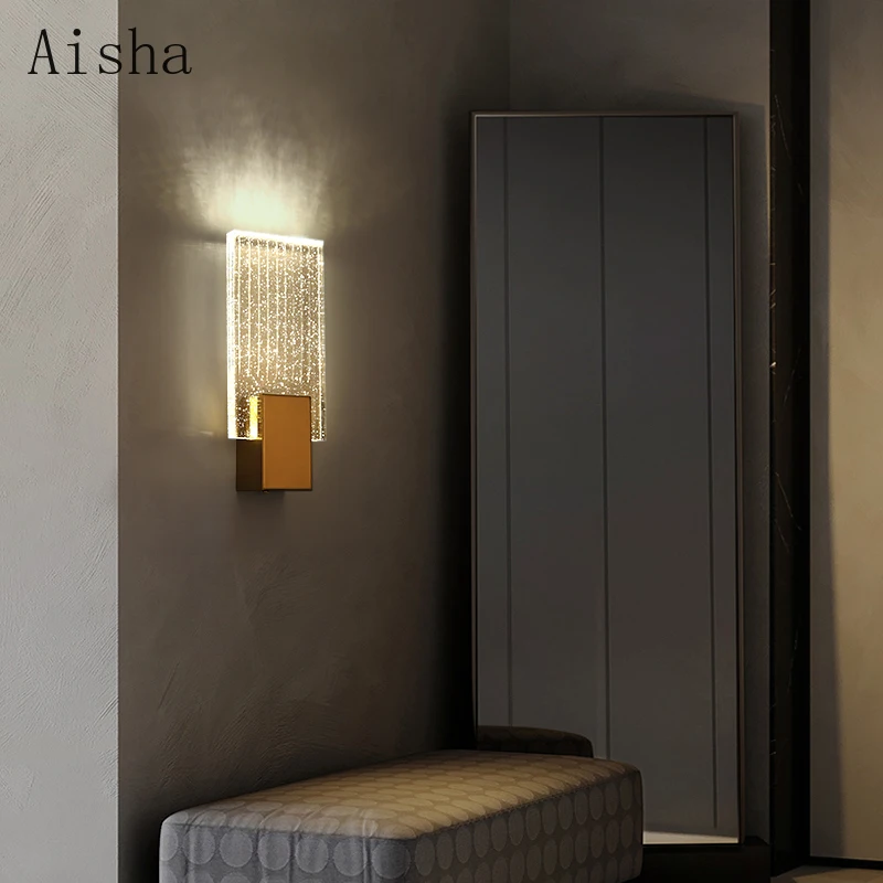 Modern Crystal Wall Lamp Simple Creative Wall Sconces LED Light for Home Living Room Bedroom Stair Cloakroom Balcony Fixture
Modern Crystal Wall Lamp Simple Creative Wall Sconces LED Light for Home Living Room Bedroom Stair Cloakroom Balcony Fixture
