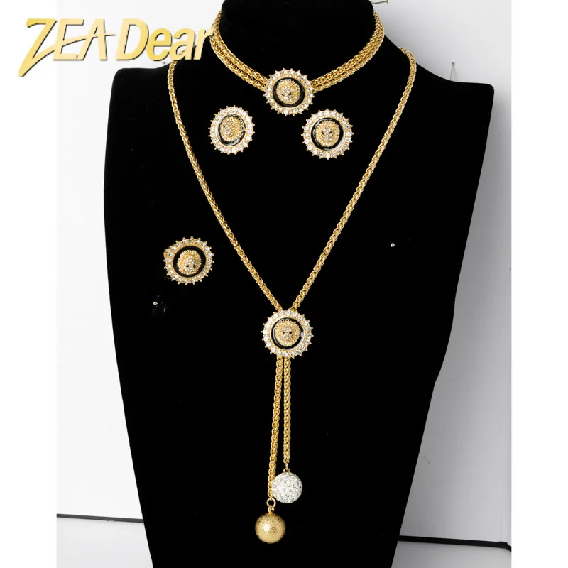 ZEADear Jewelry Sets Hot Sale Bridal Wedding Zircon Earrings Necklace Bracelet Ring For Women Trendy Gift Party Daily Wear
ZEADear Jewelry Sets Hot Sale Bridal Wedding Zircon Earrings Necklace Bracelet Ring For Women Trendy Gift Party Daily Wear