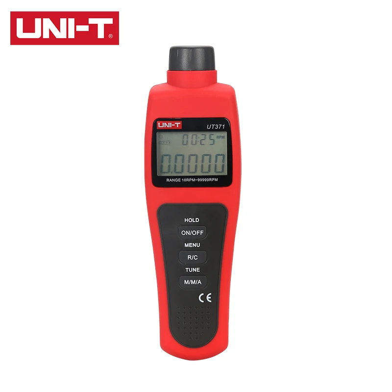 UNI-T Tachometer UT371 UT372 Measuring Rotation Speed of Shaft or Disc (on/off) Laser Pointer RPM/Count and Time Dual Display
UNI-T Tachometer UT371 UT372 Measuring Rotation Speed of Shaft or Disc (on/off) Laser Pointer RPM/Count and Time Dual Display