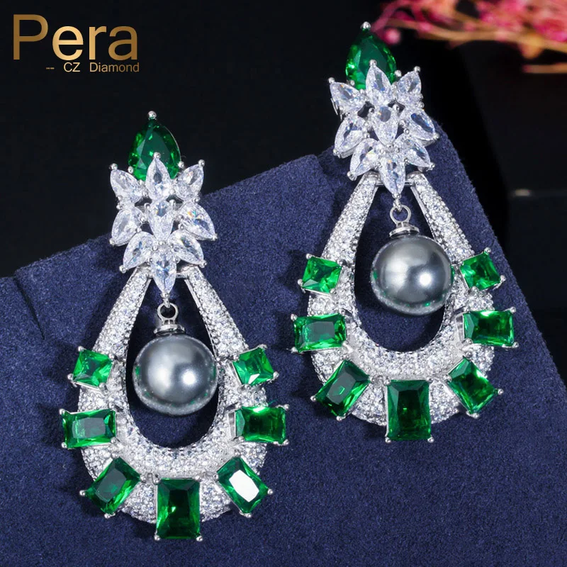 Pera Vintage Style Green Cubic Zirconia Long Hangling Grey Pearl Drop Earrings for Women 2023 Fashion Banquet Party Jewelry E466
Pera Vintage Style Green Cubic Zirconia Long Hangling Grey Pearl Drop Earrings for Women 2023 Fashion Banquet Party Jewelry E466