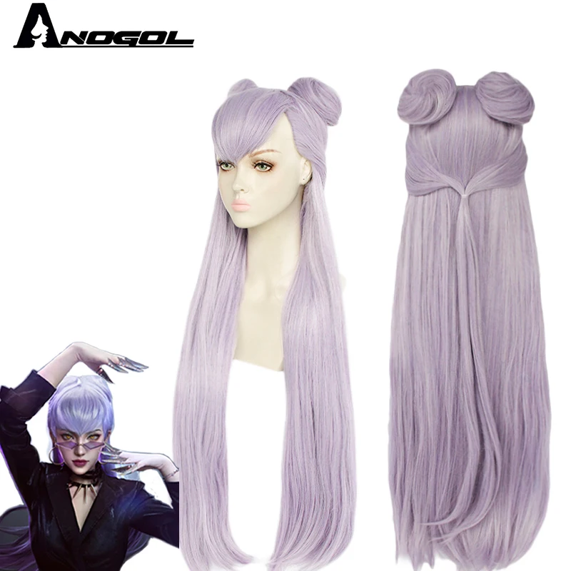 ANOGOL Cosplay Synthetic Evelynn Kda Wigs Straight Long Purple with 2 Half Bun Hair Fiber Wig Lol Game Costume Halloween Party
ANOGOL Cosplay Synthetic Evelynn Kda Wigs Straight Long Purple with 2 Half Bun Hair Fiber Wig Lol Game Costume Halloween Party