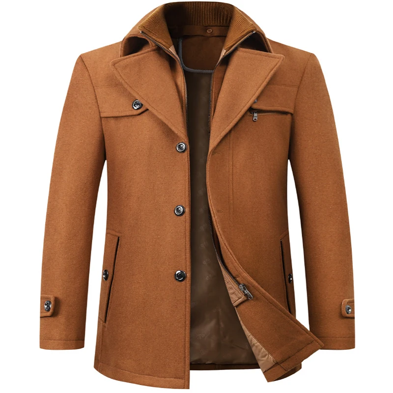 New Fashion Winter Woolen Jacket Men Double Collar Thick Trench Coat Mens Wool Blends Coats Business Casual Woolen Overcoat
New Fashion Winter Woolen Jacket Men Double Collar Thick Trench Coat Mens Wool Blends Coats Business Casual Woolen Overcoat