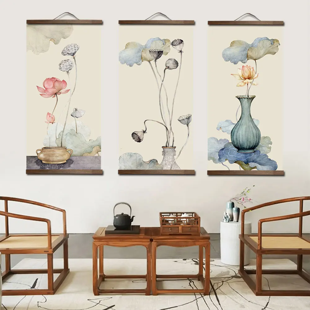 Chinese Japanese Style Flower Animal Canvas Home Decoration for Living Room Wall Art Picture Poster Wood Scroll Paintings Decor
Chinese Japanese Style Flower Animal Canvas Home Decoration for Living Room Wall Art Picture Poster Wood Scroll Paintings Decor