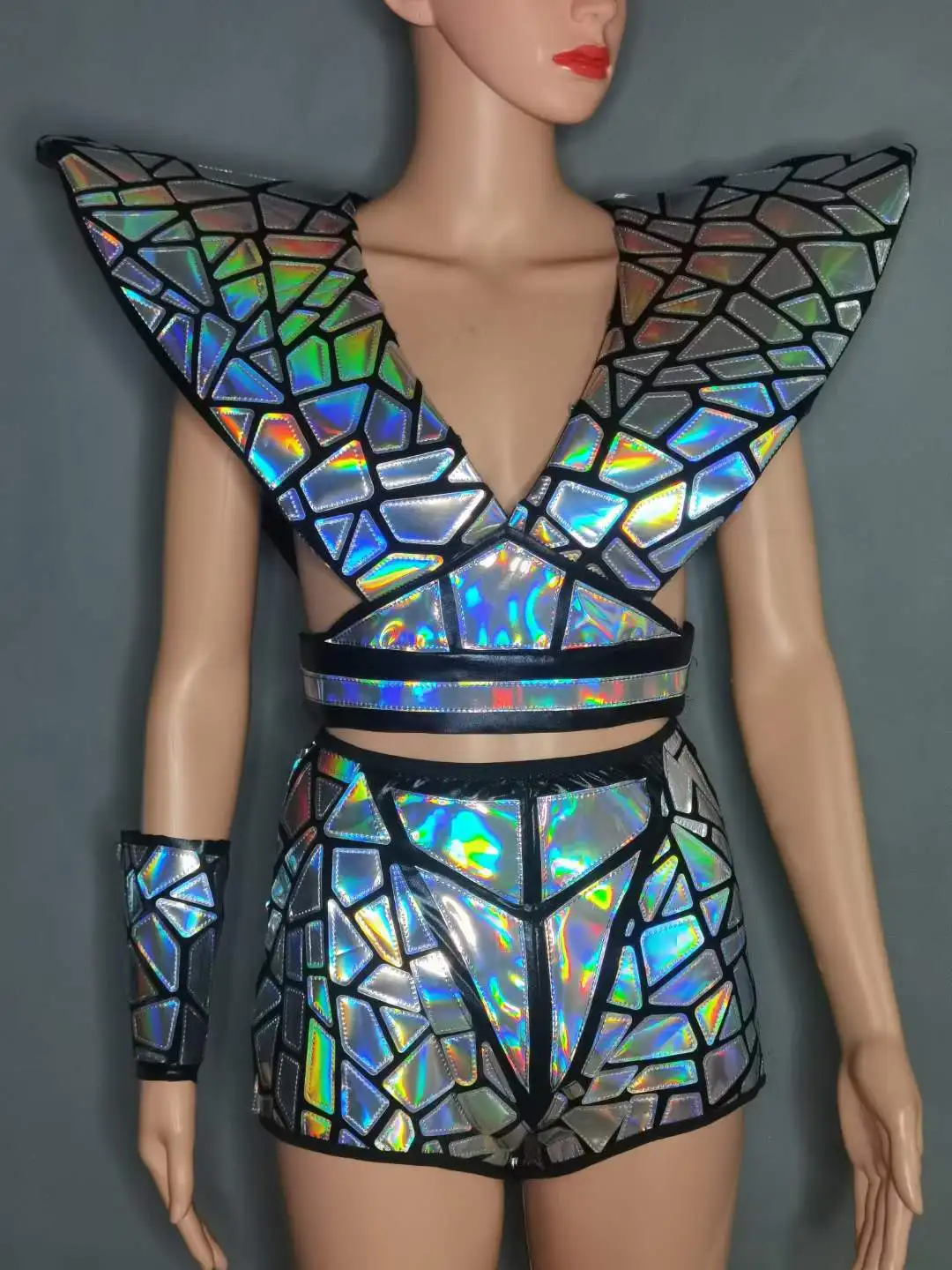 Silver Laser Armor High Waist Shorts Outfits Women Bar Nightclub DJ Singer Stage Fashion Show Dancer Team Jazz Dance Costume
Silver Laser Armor High Waist Shorts Outfits Women Bar Nightclub DJ Singer Stage Fashion Show Dancer Team Jazz Dance Costume