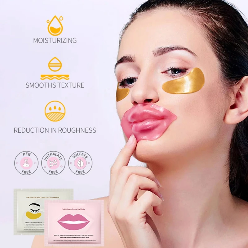 1 Pair 24K Gold Eye Mask 1PC Crystal Collagen Lip Mask Eye Patches Anti-Wrinkle Remove Black Skin Care Beauty Health Nourishing
1 Pair 24K Gold Eye Mask 1PC Crystal Collagen Lip Mask Eye Patches Anti-Wrinkle Remove Black Skin Care Beauty Health Nourishing