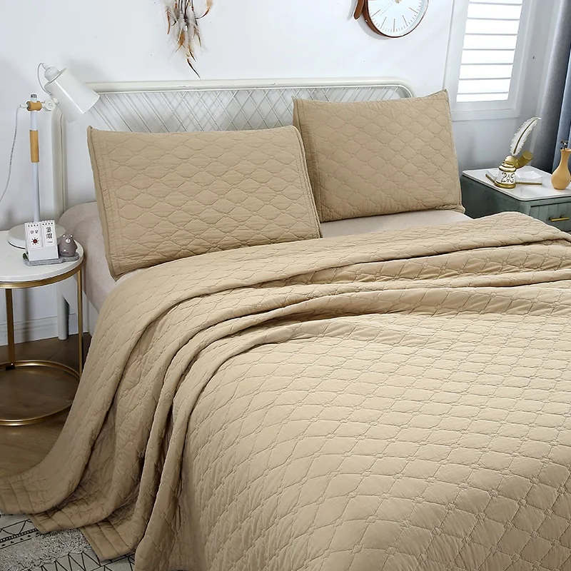 100% Cotton Bedspread Quilt Set King Queen Size 3PCS Solid Color Embroidered Quilted Bed Cover Summer Blanket for Bed Comforter
100% Cotton Bedspread Quilt Set King Queen Size 3PCS Solid Color Embroidered Quilted Bed Cover Summer Blanket for Bed Comforter
