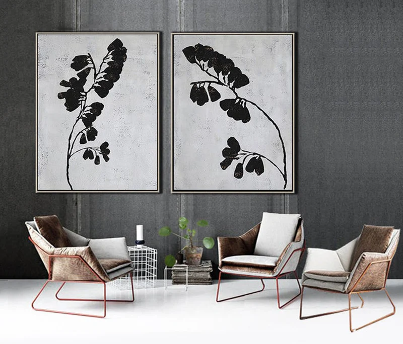 Abstract Painting Art Large Paintings on Canvas, Black and White Set of 2 Flower Painting
Abstract Painting Art Large Paintings on Canvas, Black and White Set of 2 Flower Painting