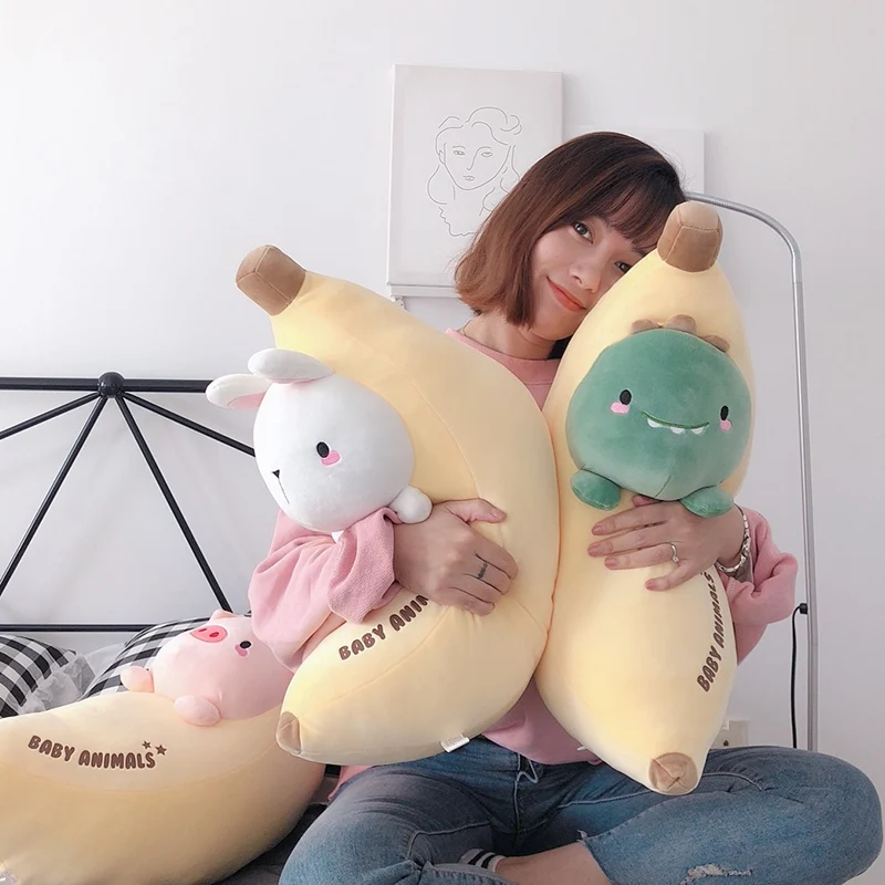 Creative Banana Toy Cartoon Stuffed Animal Banana Dinosaur Rabbit Pillow Cushion Plushies Comfortable Soft Xmas Gifts For Kids
Creative Banana Toy Cartoon Stuffed Animal Banana Dinosaur Rabbit Pillow Cushion Plushies Comfortable Soft Xmas Gifts For Kids