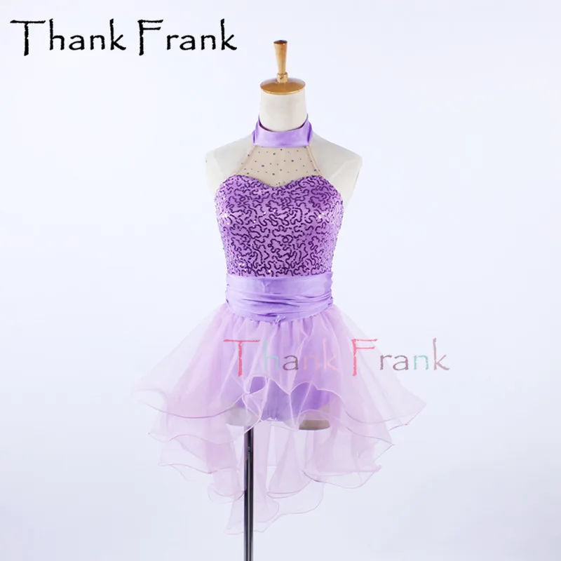 New Violet Latin Dress For kids Girls Halter Lyrical Dresses Women Sequin Modern Costumes Adult Irregular Tulle Dancewear C674
New Violet Latin Dress For kids Girls Halter Lyrical Dresses Women Sequin Modern Costumes Adult Irregular Tulle Dancewear C674