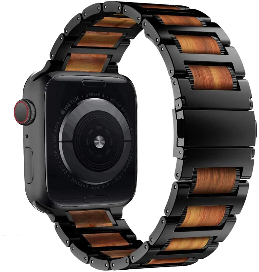 Wooden Strap For Apple Watch Band 44mm 40mm 42mm 38mm Stainless Steel Bracelet Correa Belt iWatch Series 5/4/3 Se 6 7 45mm 41mm
Wooden Strap For Apple Watch Band 44mm 40mm 42mm 38mm Stainless Steel Bracelet Correa Belt iWatch Series 5/4/3 Se 6 7 45mm 41mm