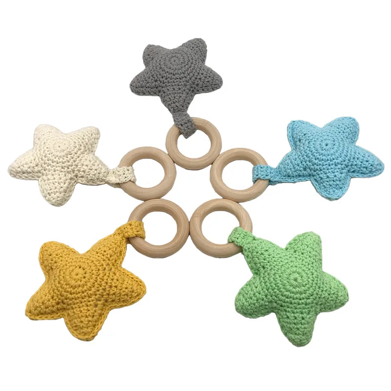 Baby Molar Teether DIY Jewelry Pacifier Chain Accessories Colored Wool Knitted 5-pointed Star Baby Molar Bracelet Necklace Toy
Baby Molar Teether DIY Jewelry Pacifier Chain Accessories Colored Wool Knitted 5-pointed Star Baby Molar Bracelet Necklace Toy