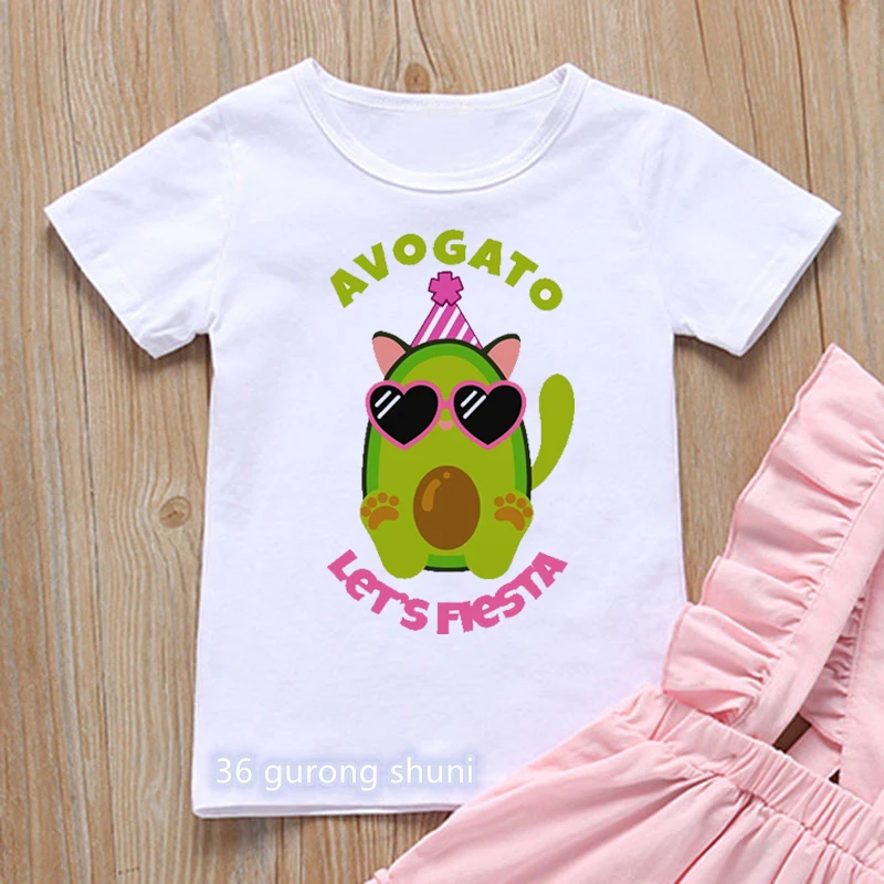 Cute Avocado Cat Graphic Print T-Shirt Girls/Boys Funny Kawaii Kids Clothes Summer Fashion T Shirt Harajuku Shirt Children Tops
Cute Avocado Cat Graphic Print T-Shirt Girls/Boys Funny Kawaii Kids Clothes Summer Fashion T Shirt Harajuku Shirt Children Tops