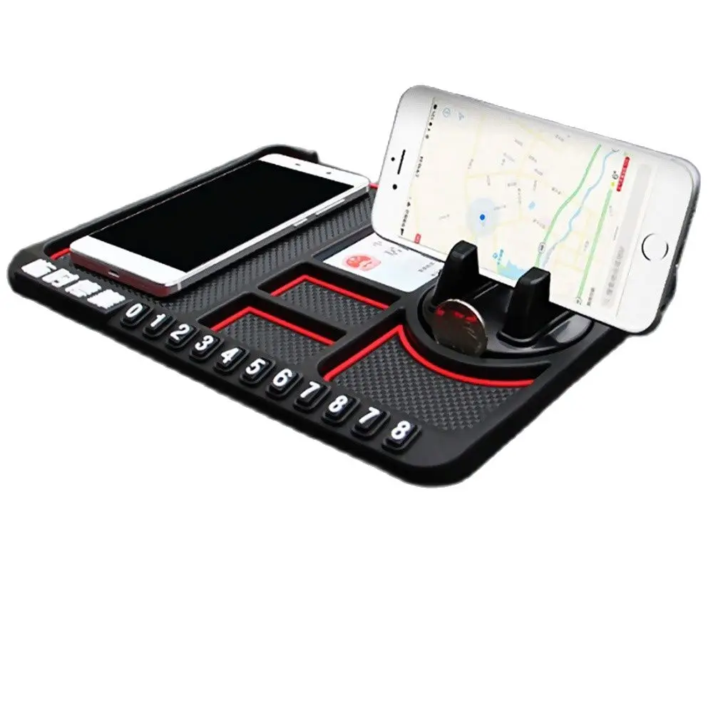4 in 1 Car Anti-Slip Mat Silicone Dashboard Sticky Phone Holder Mat Auto Sticky Gel Pad Stand for Phone Parking Contact Number
4 in 1 Car Anti-Slip Mat Silicone Dashboard Sticky Phone Holder Mat Auto Sticky Gel Pad Stand for Phone Parking Contact Number