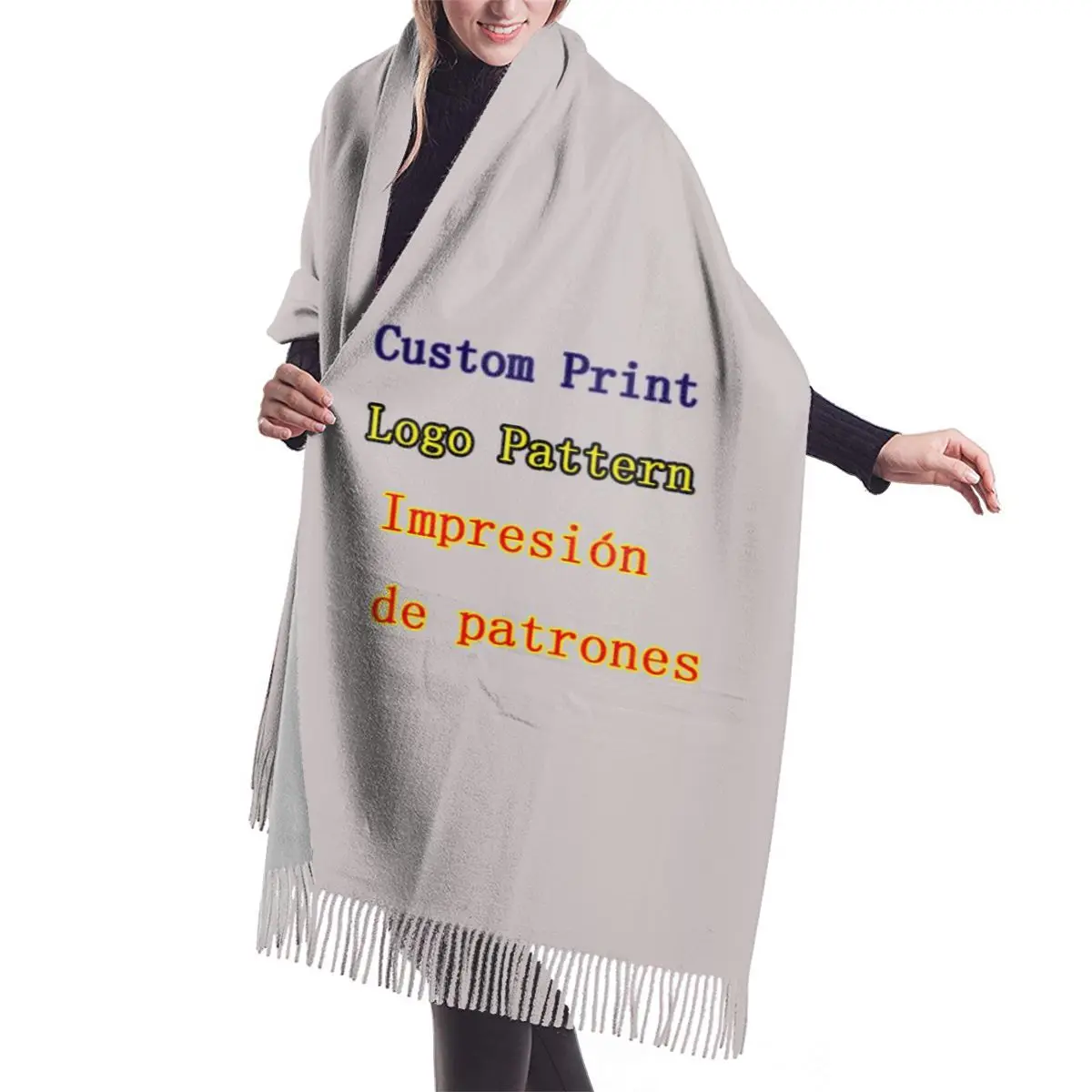 Custom Image/Logo Scarf For Women Imitation Cashmere 196*68cm Long Ladies Soft Tassel Shawl Scarf Femme Bufanda Mujer Wholesale
Custom Image/Logo Scarf For Women Imitation Cashmere 196*68cm Long Ladies Soft Tassel Shawl Scarf Femme Bufanda Mujer Wholesale