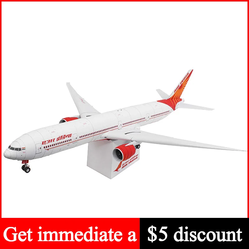 Air India Boeing 777-300ER Airbus Aircraft Handmade 3D Paper Model DIY Papercraft Art Teens Adult Origami Craft Toys ZX-080
Air India Boeing 777-300ER Airbus Aircraft Handmade 3D Paper Model DIY Papercraft Art Teens Adult Origami Craft Toys ZX-080