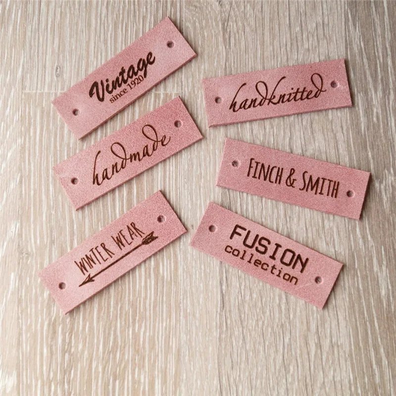 Personalized engraved leather labels, leather tags, care labels, labels for knitted products, Cork Leather Labels
Personalized engraved leather labels, leather tags, care labels, labels for knitted products, Cork Leather Labels