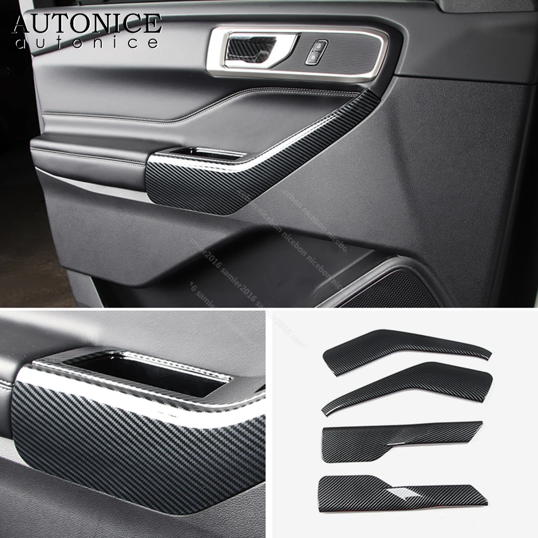 4pc Carbon Fiber Color Door Handle Cover Trim Fit for Ford Explorer 2020 2021 2022
4pc Carbon Fiber Color Door Handle Cover Trim Fit for Ford Explorer 2020 2021 2022
