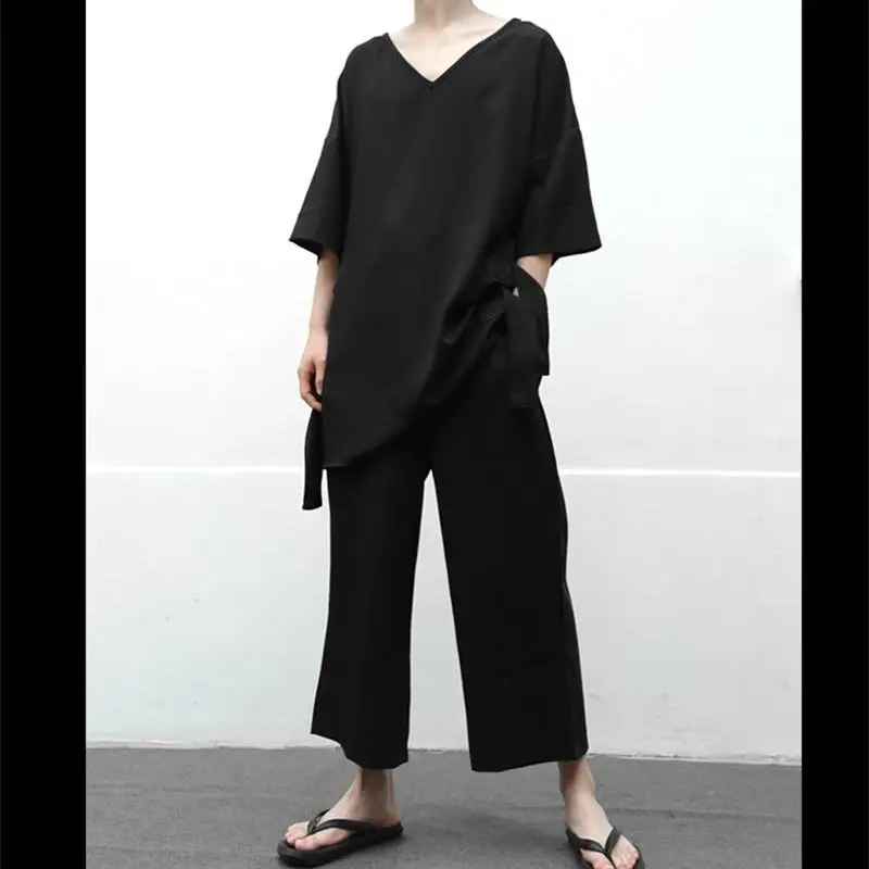Men's Casual Pants Spring/Summer New Plain Color Loose Straight Pants Business Wide Leg Pants Nine Fashion Men's Pants
Men's Casual Pants Spring/Summer New Plain Color Loose Straight Pants Business Wide Leg Pants Nine Fashion Men's Pants