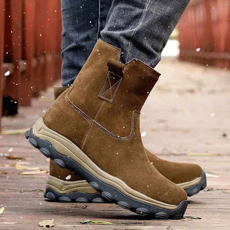 Men Winter Boots Genuine Leather Thick Fur Men Winter Shoes Lightweight Men Boots high-Hot non-slip Concise Men Snow Boots
Men Winter Boots Genuine Leather Thick Fur Men Winter Shoes Lightweight Men Boots high-Hot non-slip Concise Men Snow Boots