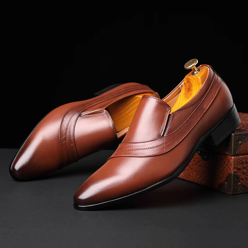 Pointed Toe Business Men Dress Shoes Casual British Formal Loafers Spring Autumn Men Luxury Shoes Wedding Work Office Oxfords
Pointed Toe Business Men Dress Shoes Casual British Formal Loafers Spring Autumn Men Luxury Shoes Wedding Work Office Oxfords
