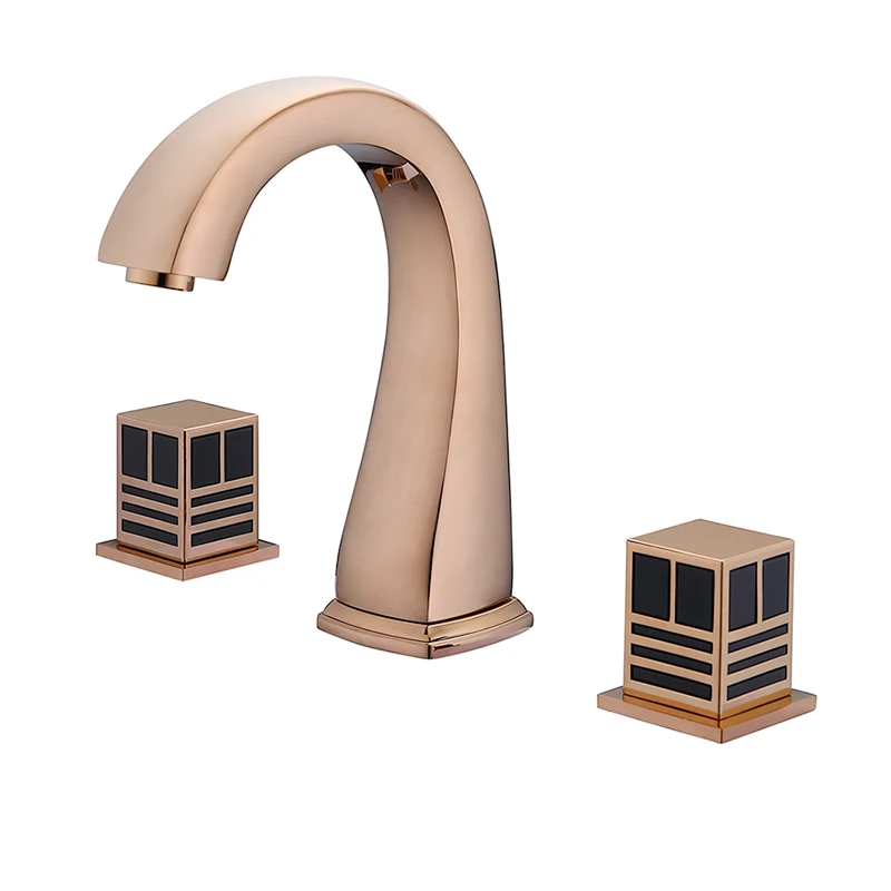 Rose gold Luxury brass bathroom sink faucet cold hot basin mixer faucet three holes two handles basin faucet
Rose gold Luxury brass bathroom sink faucet cold hot basin mixer faucet three holes two handles basin faucet