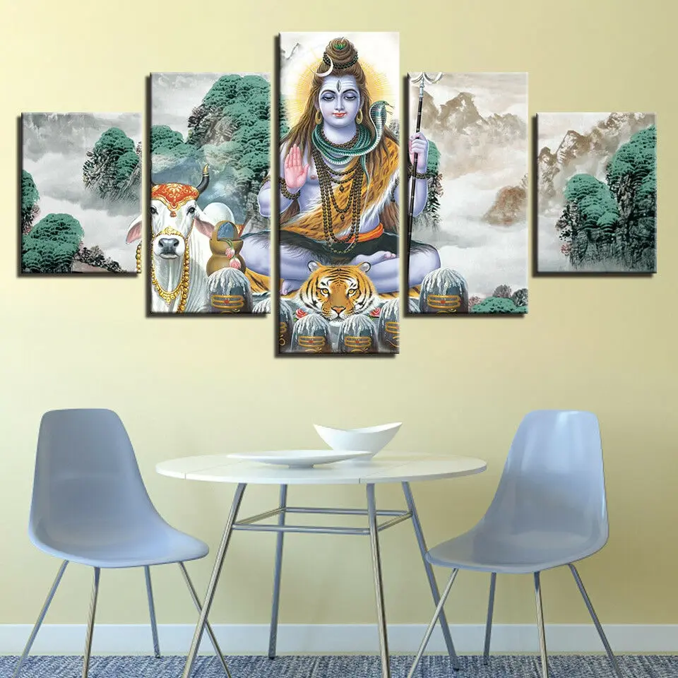 No Framed Canvas 5Pcs Lord Shiva Nandi No Yaiba Wall Art Posters Pictures Home Decor Paintings Decorations
No Framed Canvas 5Pcs Lord Shiva Nandi No Yaiba Wall Art Posters Pictures Home Decor Paintings Decorations