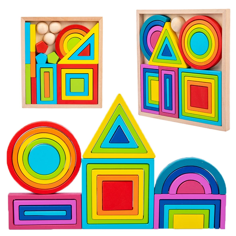 Kids Wooden Building Blocks Rainbow Nesting Stacking Toys Balance Game Montessori Art Geometric Creative Educational Toys
Kids Wooden Building Blocks Rainbow Nesting Stacking Toys Balance Game Montessori Art Geometric Creative Educational Toys