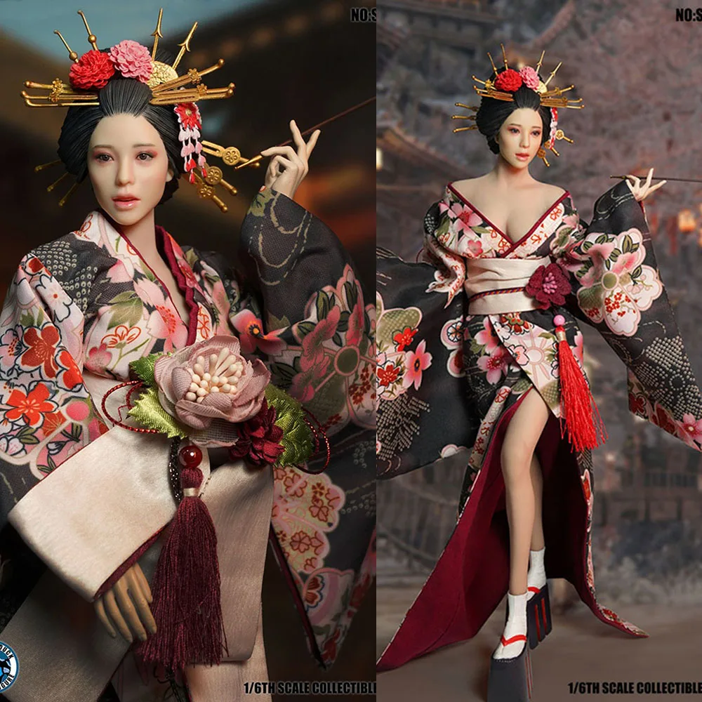 In Stock SET052 1/6 Japanese Geisha Oiran Japanese Sengoku Head Sculpt Kimono Costume Clothes Set Model for 12'' Body 
In Stock SET052 1/6 Japanese Geisha Oiran Japanese Sengoku Head Sculpt Kimono Costume Clothes Set Model for 12'' Body