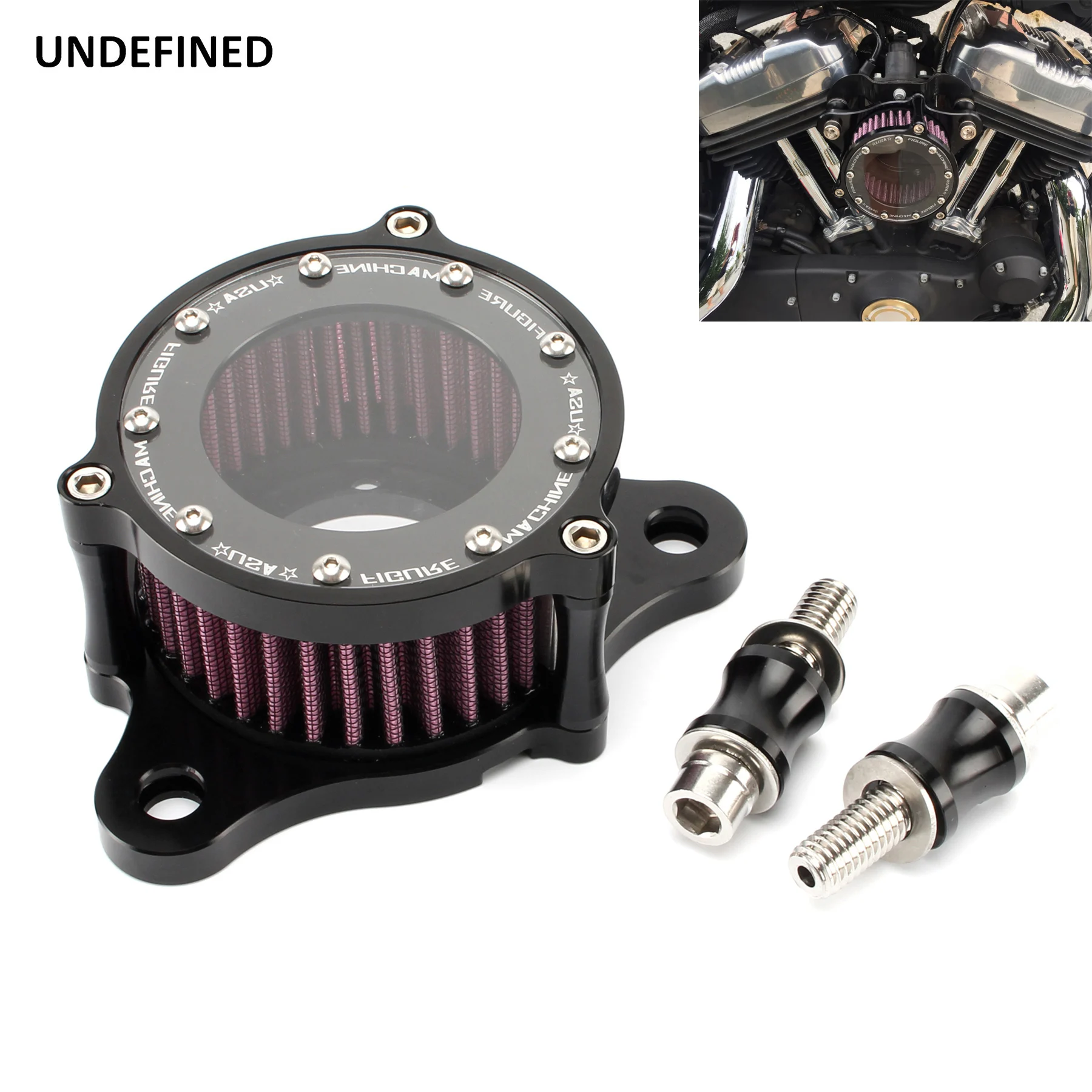 Black Air Filter Motorcycle Intake Air Cleaner System Kit Aluminum For Harley Sportster XL883 XL1200 48 72 1991 1992 1993-2021
Black Air Filter Motorcycle Intake Air Cleaner System Kit Aluminum For Harley Sportster XL883 XL1200 48 72 1991 1992 1993-2021