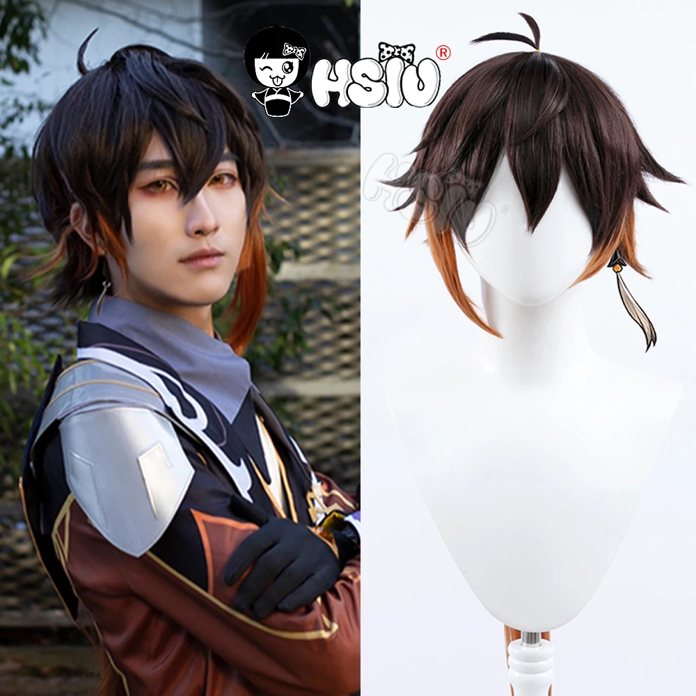 Zhongli cosplay wig Genshin Impact cosplay HSIU Dark brown gradient orange long hair+Free Brand wig Cap Zhong li wig
Zhongli cosplay wig Genshin Impact cosplay HSIU Dark brown gradient orange long hair+Free Brand wig Cap Zhong li wig