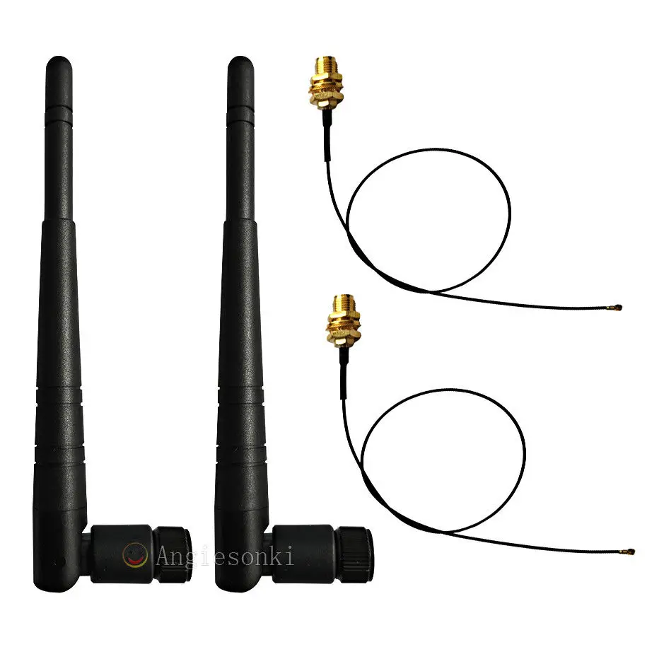 2PCS 15.5CM Wireless 2.4G/5G WiFi Antenna 3dbi &U.fl/IPEX to SMA female Cable Pigtail for pci-e wifi card
2PCS 15.5CM Wireless 2.4G/5G WiFi Antenna 3dbi &U.fl/IPEX to SMA female Cable Pigtail for pci-e wifi card