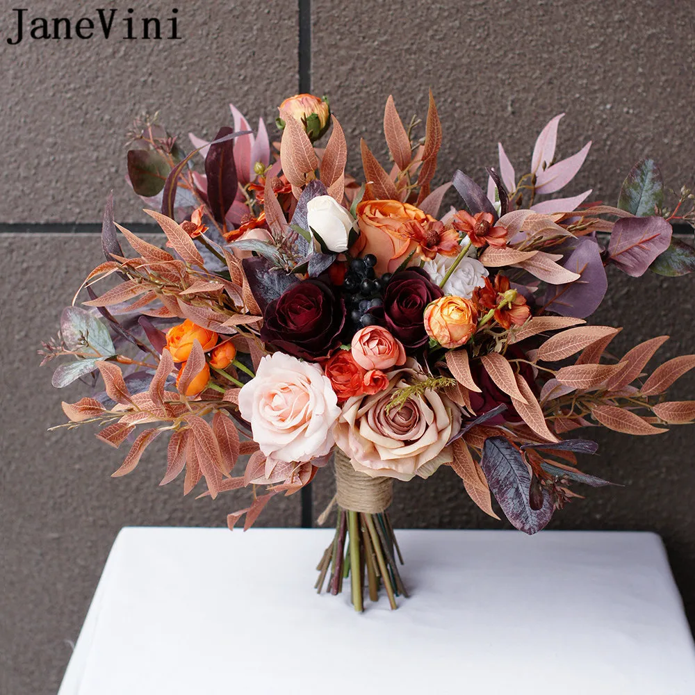 JaneVini Retro Withered Yellow Leaves Bride Wedding Bouquet Artificial Flowers Bruid Silk Rose Bridal Bouquets Photography Props
JaneVini Retro Withered Yellow Leaves Bride Wedding Bouquet Artificial Flowers Bruid Silk Rose Bridal Bouquets Photography Props