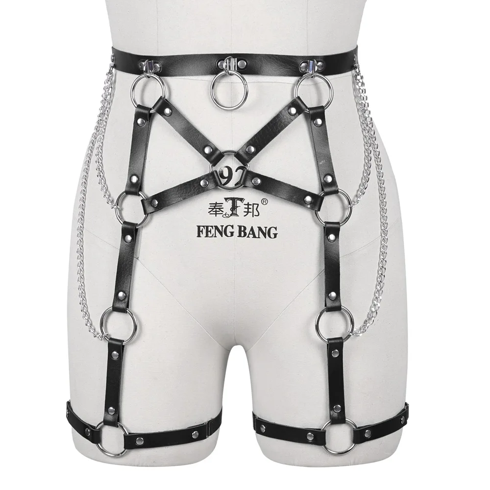 Leather Harness Garter Belt Stocking Suspenders Straps Body Bondage Sexy Lingerie Women Leg Harness Female Chain Accessories
Leather Harness Garter Belt Stocking Suspenders Straps Body Bondage Sexy Lingerie Women Leg Harness Female Chain Accessories