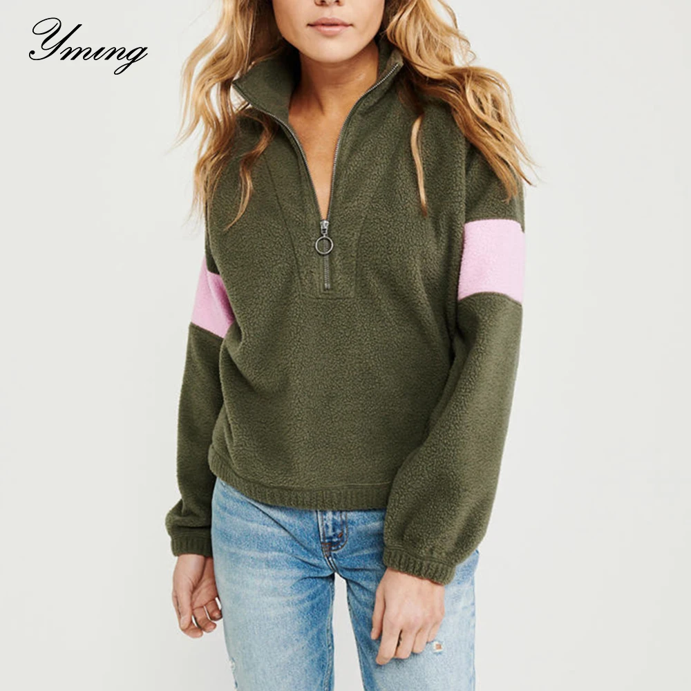 YMING Autumn Fashion Sweatshirts Women Zipper Female Hoodies Patchwork Tracksuit Sportwear Long Sleeve Streetwear Pullover Woman
YMING Autumn Fashion Sweatshirts Women Zipper Female Hoodies Patchwork Tracksuit Sportwear Long Sleeve Streetwear Pullover Woman